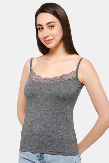 Intimacy Cotton Camisole - Anthra Melange — image 2